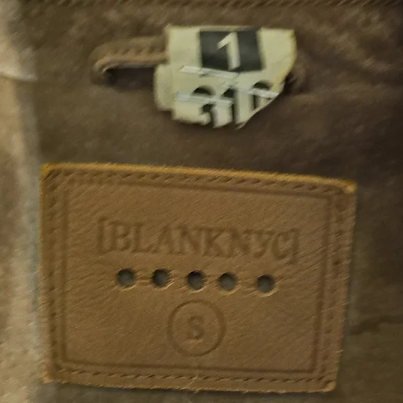 VINTAGE Blank NYC Brown SUEDE Moto Jacket Retro Coat Military Y2K - Picture 2 of 13